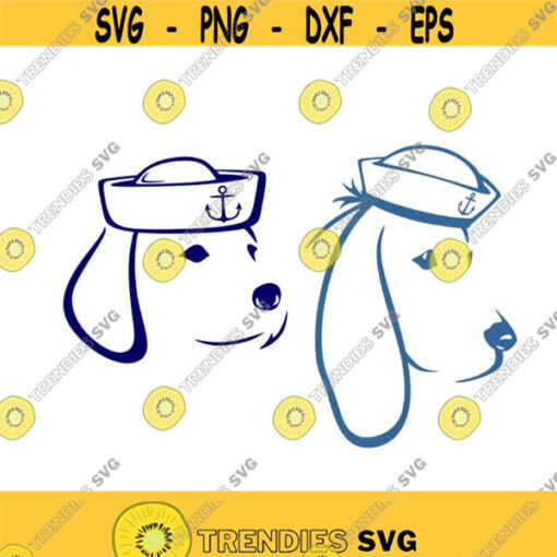 Dog Sailor anchor Cuttable Design SVG PNG DXF eps Designs Cameo File Silhouette Design 746
