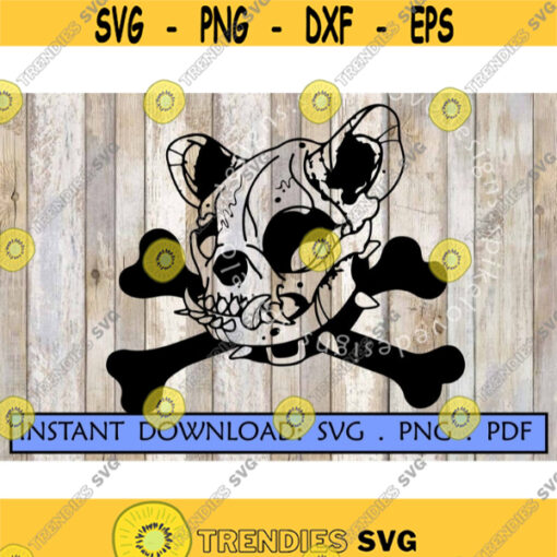 Dog Skull and Bones SVG Pet Halloween design Animal crossbones digital design day of the dead sugar skull skeleton pet cutfile.jpg
