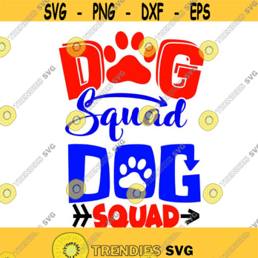 Dog Squad Love Cuttable Design SVG PNG DXF eps Designs Cameo File Silhouette Design 1795
