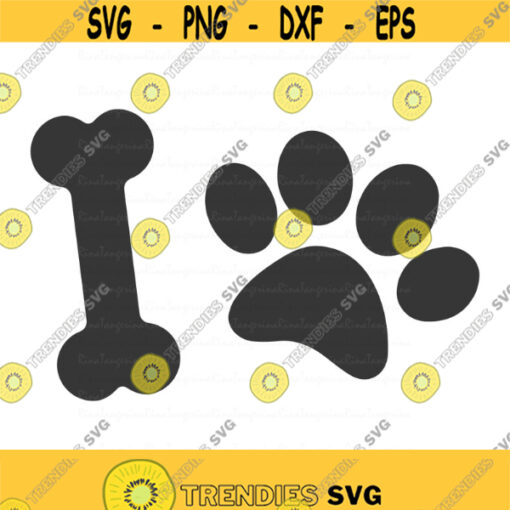 Dog bone svg paw svg dog paw svg dog lover svg png dxf Cutting files Cricut Cute svg designs print Design 851