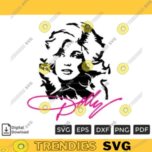 Dolly Parton Signature SVG PNG Printable File for Cricut Silhouette