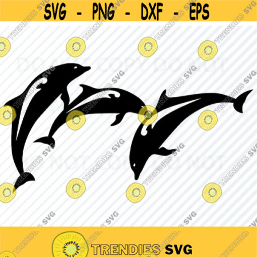 Dolphin 11 Svg Files Vector Images Silhouette Craft supply Clipart SVG Image For Cricut Stencil SVG Eps Png Dxf Clip Art marine svg Design 672
