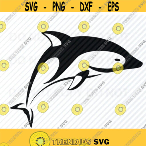 Dolphin Svg file Images Vector Silhouette Mammal Clipart SVG Image For Cricut Stencil SVG Eps Png Dxf Clip Art marine svg Design 583