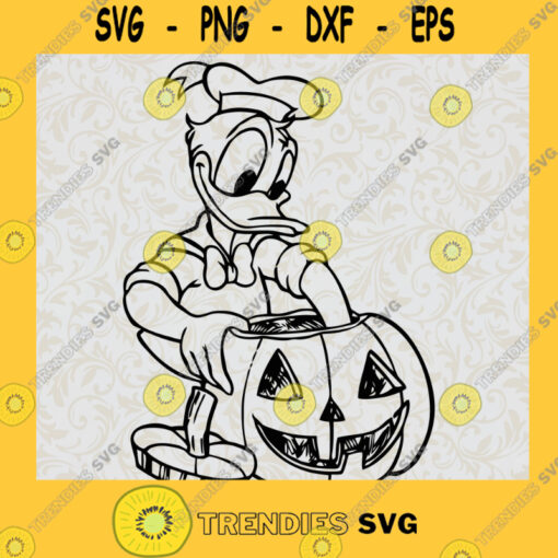 Donald Duck Halloween Disney SVG Donald Pumpkin SVG Donald Halloween SVG