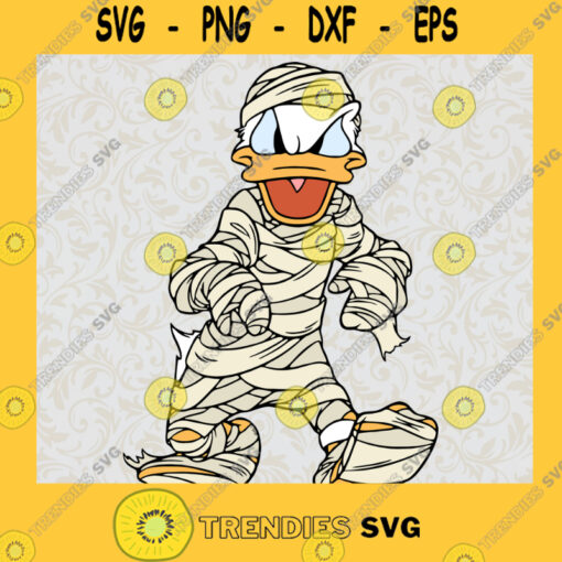 Donald Duck Halloween Mummy Clipart SVG Donald Halloween SVG