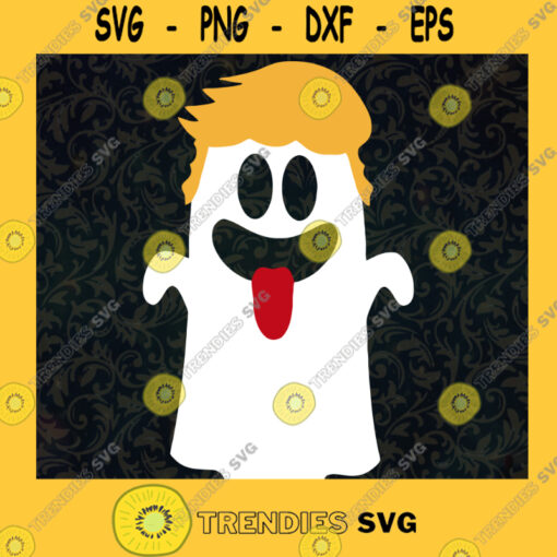 Donald Trump Trumpboo Ghost Halloween Funny SVG PNG EPS DXF Halloween SVG Cricut File