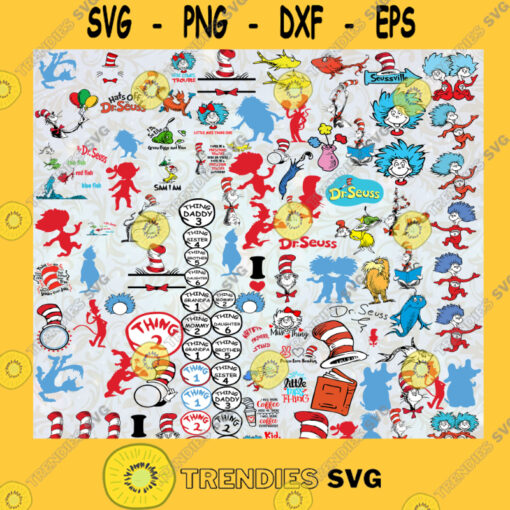 Dr. Suess Bundle SVG PNG DXF Teacher Cute File Svg for Kids File For Cricut Svg File For Cricut