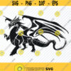 Dragon 3 Fantasy SVG Silhouette Vector Images Clipart Cutting Files SVG Image For Cricut Black Dragon svg Eps Png Dxf Clip Art Design 348