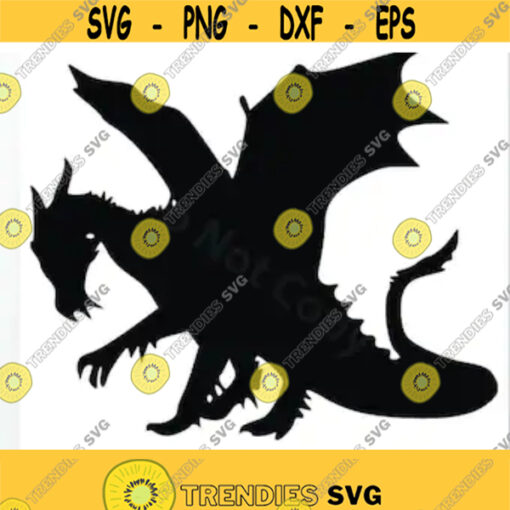 Dragon Fantasy SVG Silhouette Vector Images Clipart Cutting Files SVG Image For Cricut Black Dragon Silhouettes Eps Png Dxf Clip Art Design 336