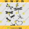Dragonfly Bundle Collection SVG PNG EPS File For Cricut Silhouette Cut Files Vector Digital File