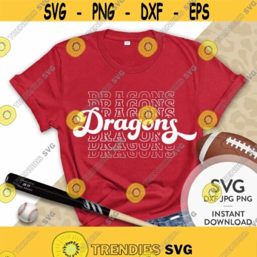 Dragons Retro Svg Dragons School Spirit Png Dragon Pride Vintage Cheer Svg Baseball Dragons Mascot Svg Cricut Cut File Dragons Shirt Design Design 163