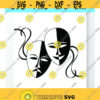 Drama Masks 2 SVG Files Vector Images Clipart Masks for Vinyl Cutting Files SVG Image For Cricut Eps Png Dxf Stencil Clip Art Design 753