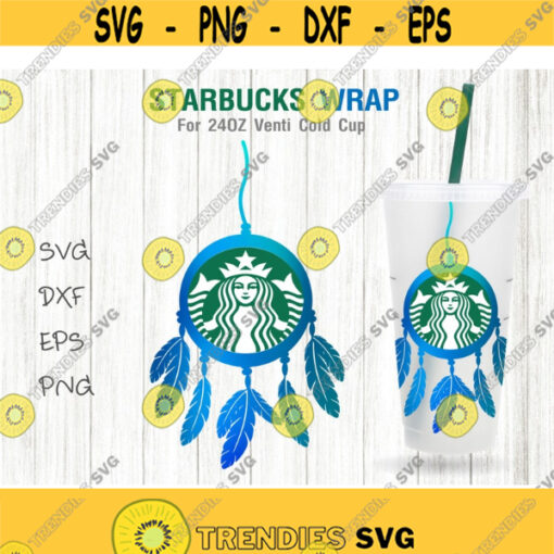 Dreamcatcher Starbucks Cup SVG Dreamcatcher SVG DIY Venti for Cricut 24oz venti cold cup Instant Download Design 75