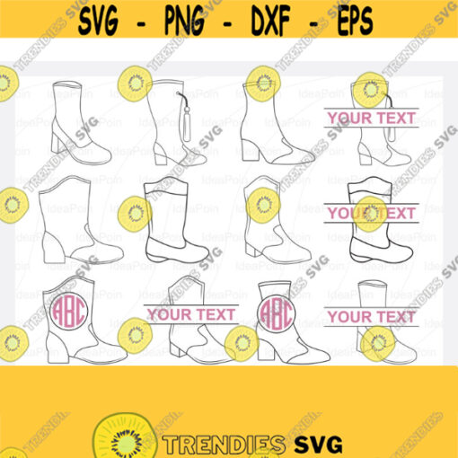 Drill Team Majorette Boots Outline Svg Majorette boots Svg Drill Team Majorette Boots split Monogram Majorette boots Outline svg