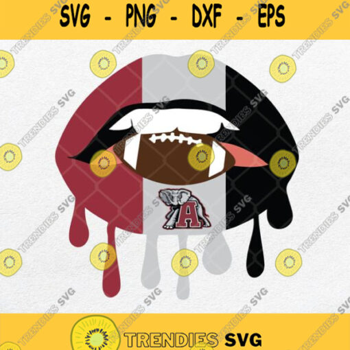 Dripping Lips Football Alabama Svg Alabama Crimson Tide Football Dripping Lips Svg