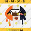 Dripping Lips Football Chicago Bears Svg