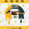Dripping Lips Football Green Bay Packers Svg