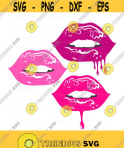 Dripping lips svg lips svg png dxf Cutting files Cricut Funny Cute svg designs print for t shirt Design 597