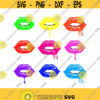 Dripping lips svg neon lips svg lips svg png dxf Cutting files Cricut Cute svg designs print bundle Design 610