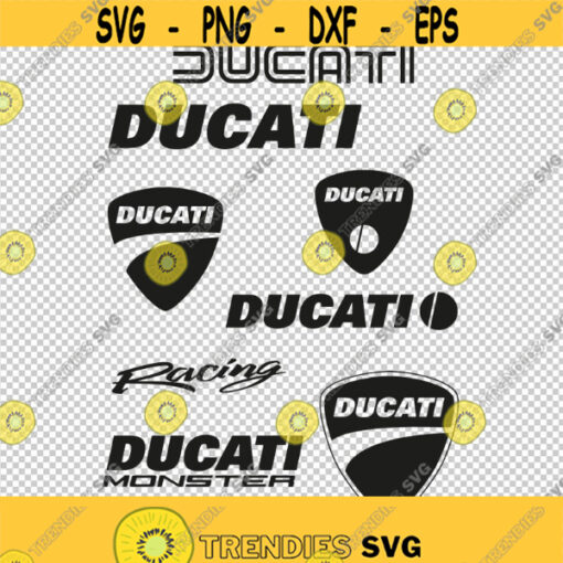 Ducati Motor Logo Collection SVG PNG EPS File For Cricut Silhouette Cut Files Vector Digital File