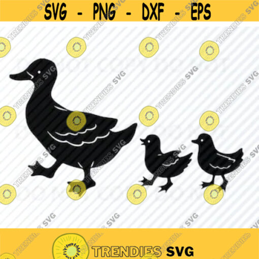 Ducks SVG Files Clipart Clip Art Duck Silhouette Vector Images Fox SVG Image For Cricut Baby ducks Eps Png Dxf animal logo Designs Design 420