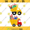 Dump Truck Christmas Kids Cuttable Design SVG PNG DXF eps Designs Cameo File Silhouette Design 677