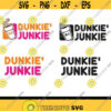 Dunkie Junkie SVG PNG PDF Cricut Silhouette Cricut svg Silhouette svg Digital Download Halloween svg Dunkin Donuts Svg Cute Svg Design 1945