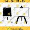 Easel SVG File for cricut Art Board Vector Images Clipart Canvas file for Silhouette Eps Png Dxf artist Clip Art PAinting Easel Teacher Design 506