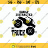 Easily Distracted by Trucks Svg. Monster truck Cricut. Toddler Boy Svg. Monster Truck Silhouette. Monster truck Shirt svg. Monster truck PNG