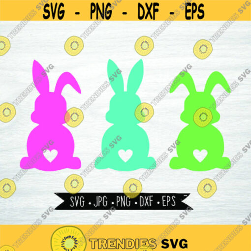 Easter Bunnies SVG JPG PNG eps dwg Digital Download Easter svg Peeps svg Bunny Clip Art Cricut Silhouette Cut File Chevrons Design 1875