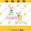 Easter Bunny Alphabet A Z SVG DXF PNG Eps Ai and Pdf Cutting Files for Electronic Cutting Machines