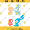 Easter Bunny Duck Rabbit Vintage Cuttable Design SVG PNG DXF eps Designs Cameo File Silhouette Design 412