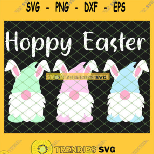 Easter Bunny Gnome Hoppy Easter Day SVG PNG DXF EPS 1