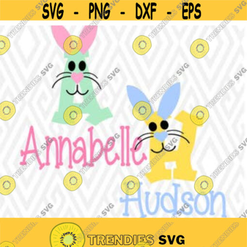 Easter Bunny Letters Cuttable Design in SVG DXF PNG Ai Pdf Eps Design 11