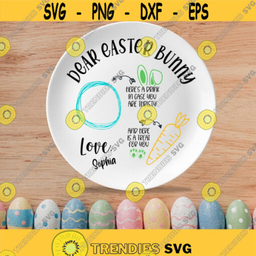 Easter Bunny Plate SVG Dear Easter Bunny SVG Carrot Plate Carrots for bunny SVG