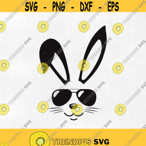 Easter Bunny Sunglasses Easter Boy svg png jpg eps dxf studio.3 Cut files for Cricut and Silhouette Clipart Instant Download. Design 152