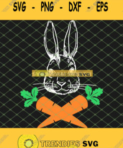 Easter Bunny With Carrot Cross Skull Bones Svg Png Dxf Eps 1 Svg Cut Files Svg Clipart Silhouett