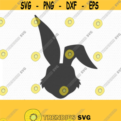 Easter Bunny cartoon face silhouette svg easter svg easter bunny face girl boy svgCriCut Files frame svg jpg png dxf Silhouette cameo Design 471