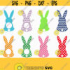 Easter Bunny svg Easter svg Rabbit svg Easter Bunnies Monogram frames CriCut Files frame Cricut download svg jpg png dxf Silhouette cameo Design 413