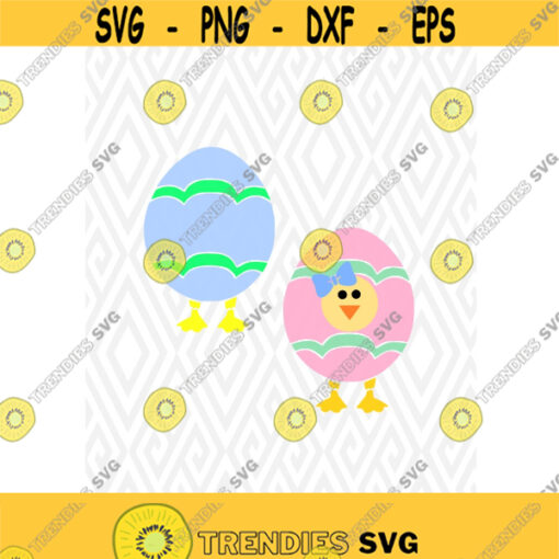 Easter Chick in Egg Monogram Cuttable Design in SVG DXF PNG Ai Pdf Eps Design 50