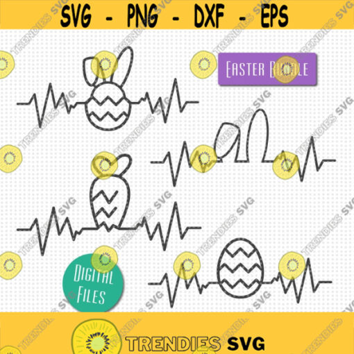 Easter EKG Heartbeat SVG Easter Bundle Svg Bunny Ears Svg Bunny Egg Svg Easter Egg Svg Carrot Svg Easter Nurse Svg Heartbeat Svg Design 155