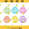 Easter Egg Frame Monogram Frame Cuttable Design SVG PNG DXF eps Designs Cameo File Silhouette Design 748