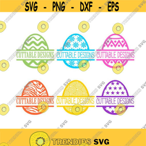 Easter Egg Frame Monogram Frame Cuttable Design SVG PNG DXF eps Designs Cameo File Silhouette Design 748