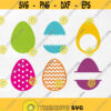 Easter Egg SVG Eps Dxf and Png. Vector files ideal for cutting machines such as Silhouette Studio Cameo Cricut ScanNCut etc. Eggs svg. Design 260