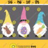 Easter Gnome SVG Bundle. Kids Easter Gnome Clipart PNG. Bunny Peep Egg Carrot Gnomes Cut File Silhouette Vector Cutting Machine Download Design 375