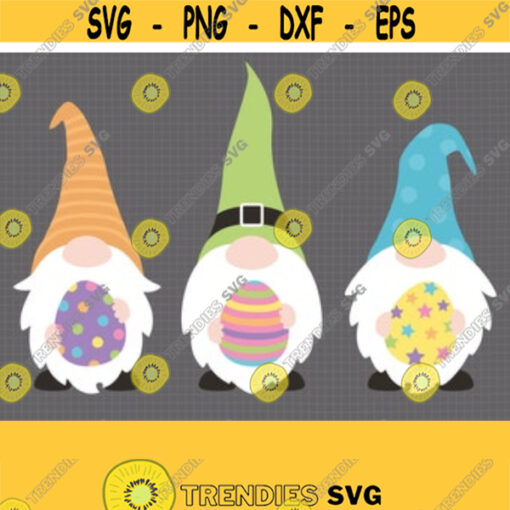 Easter Gnome SVG Bundle. Kids Easter Gnome Clipart PNG. Easter Eggs Gnomes Cut File Silhouette Vector Cutting Machine Instant Download Design 407