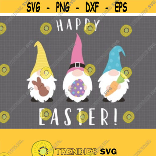 Easter Gnome SVG Bundle. Kids Happy Easter Gnome Clipart PNG. Bunny Peep Egg Carrot Gnomes Cut File Silhouette Vector Cutting Machine Design 406