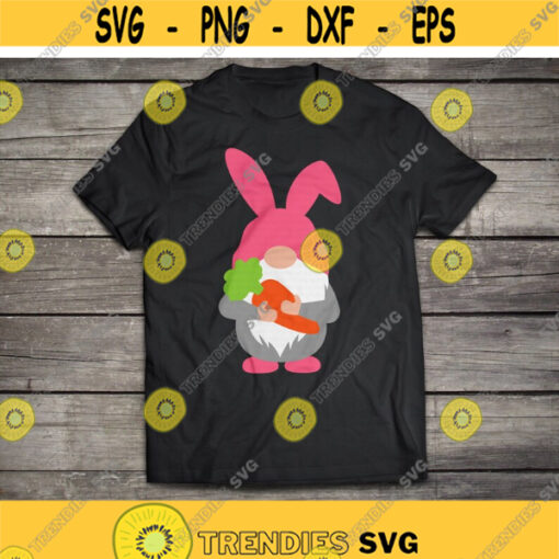 Easter Gnome svg Gnome svg Easter svg Bunny Gnome svg Gnome with Carrot svg Bunny Ears svg dxf png eps Cut File Cricut SIlhouette Design 285.jpg