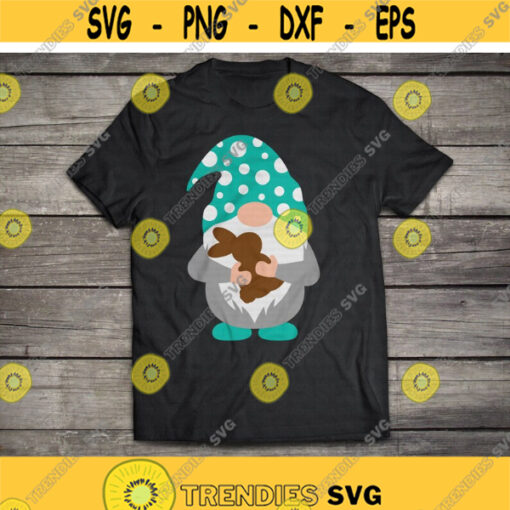 Easter Gnome svg Gnome svg Easter svg Gnome with Bunny svg Rabbit svg dxf png eps Easter Shirt Design Cut File Cricut Silhouette Design 712.jpg