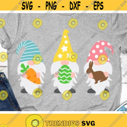 Easter Gnomes Svg Easter Svg Gnome Svg Dxf Png Easter Clipart Easter Shirt Design Cute Three Gnomes Svg Silhouette Cricut Cut Files Design 54 .jpg